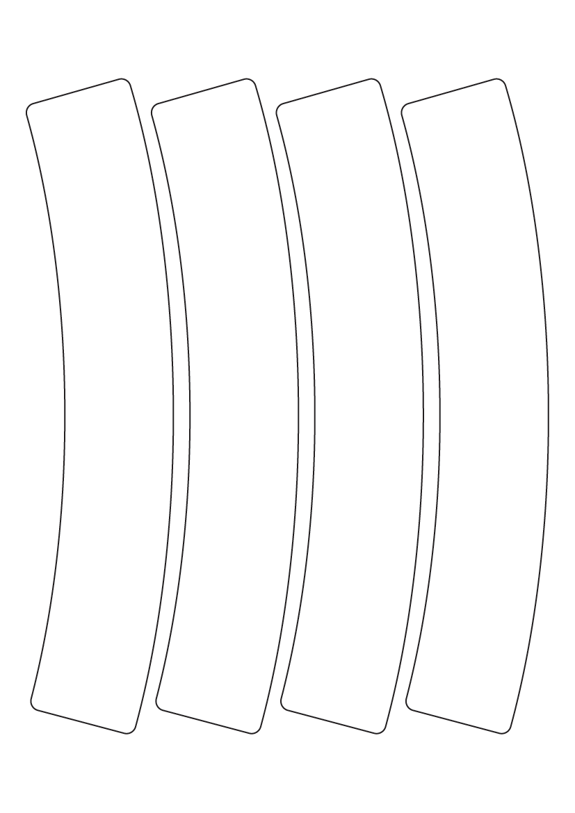 Bottle labels 239.3mm x 53.7mm - Arch - White Paper Labels