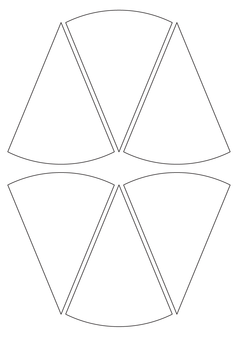 Wedge Labels 125mm 94.3mm - White Paper Labels