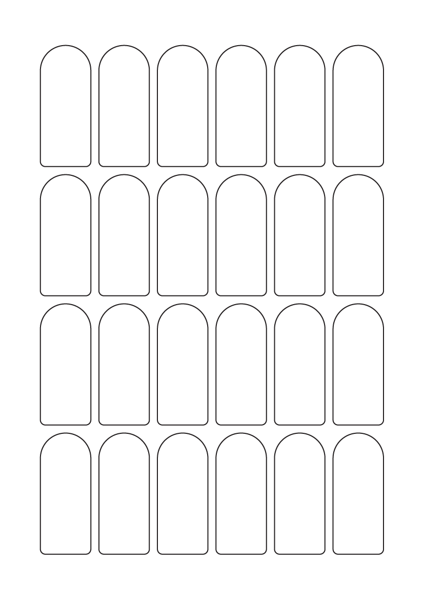 Bottle Labels 60mm x 25mm - Dome - White Paper Labels