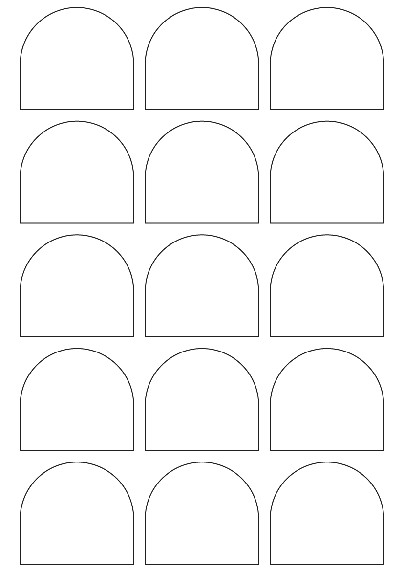 Bottle Labels 59mm x 53mm - Dome - White Paper Labels