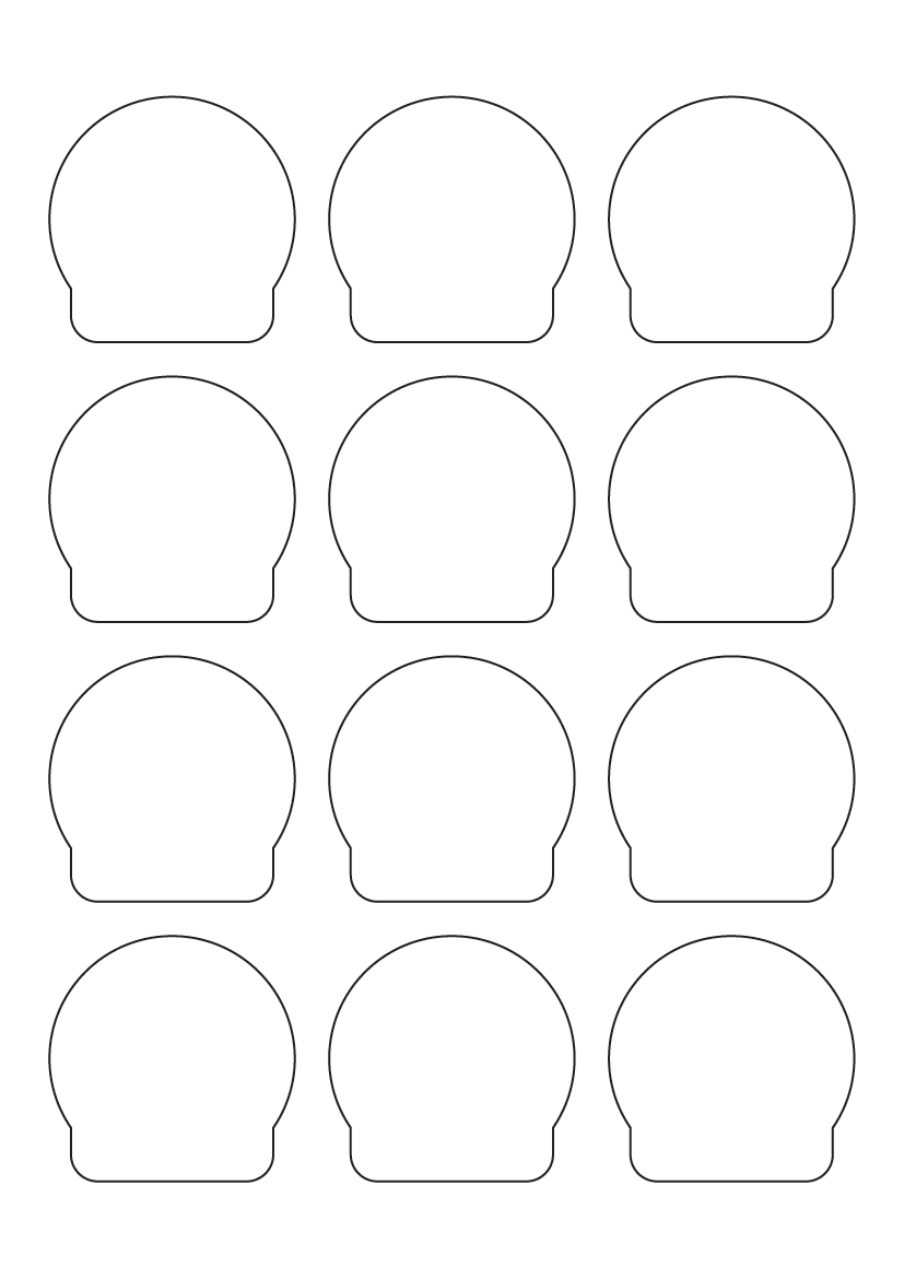Bottle Labels 57mm x 57mm - White Paper Labels