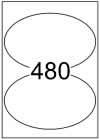 Custom Printed White Matt Paper Oval Labels - 200mm x 125mm Custom Printed White Matt Paper Oval Labels - 200mm x 125mm
