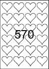 Heart Shape Labels 45mm x 41mm - Printed White Matt Paper Labels Heart Shape Labels 45mm x 41mm - Printed White Matt Paper Labels