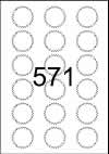 Custom Printed White Matt Paper Starburst Labels - 42mm x 42mm