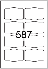 Custom Shape Custom Printed Paper Labels - 85mm x 55mm Custom Shape Custom Printed Paper Labels - 85mm x 55mm