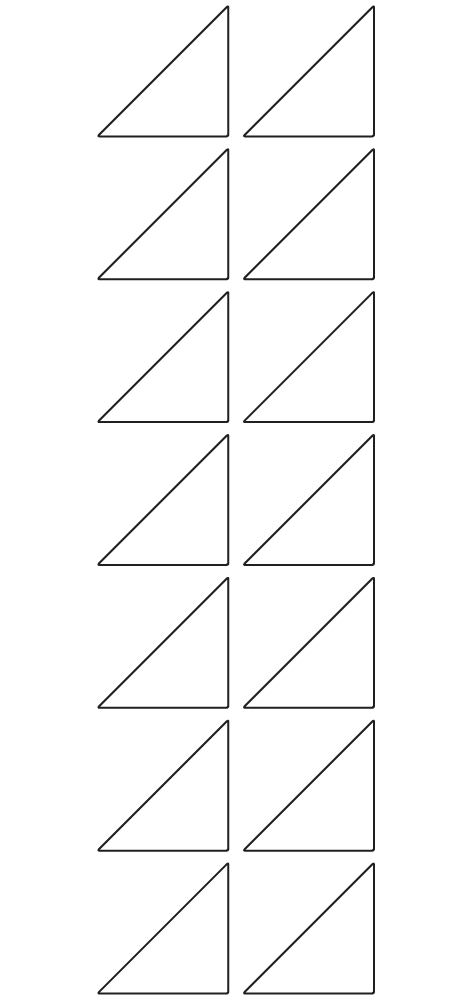 Triangle Labels 32.293mm x 32.293mm - 3860 labels per roll Triangle Labels 32.293mm x 32.293mm - 3860 labels per roll