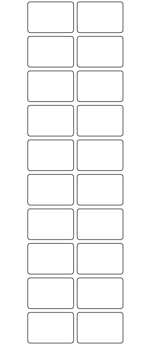 Rectangle Labels 38mm x 25.4mm - 4900 labels per roll