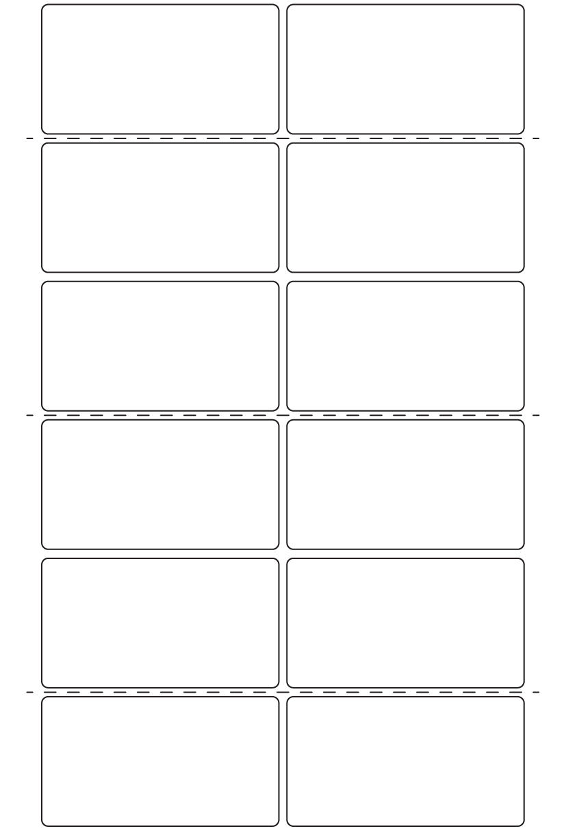 Rectangle Labels 88mm x 48mm - 2730 labels per roll