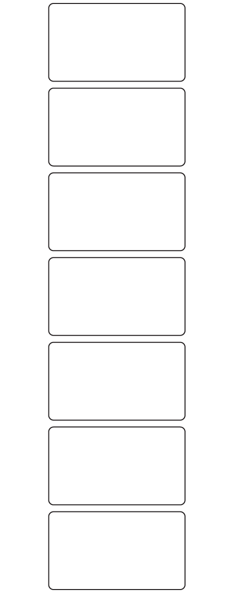 Rectangle Labels 70mm x 40mm - 1610 labels per roll