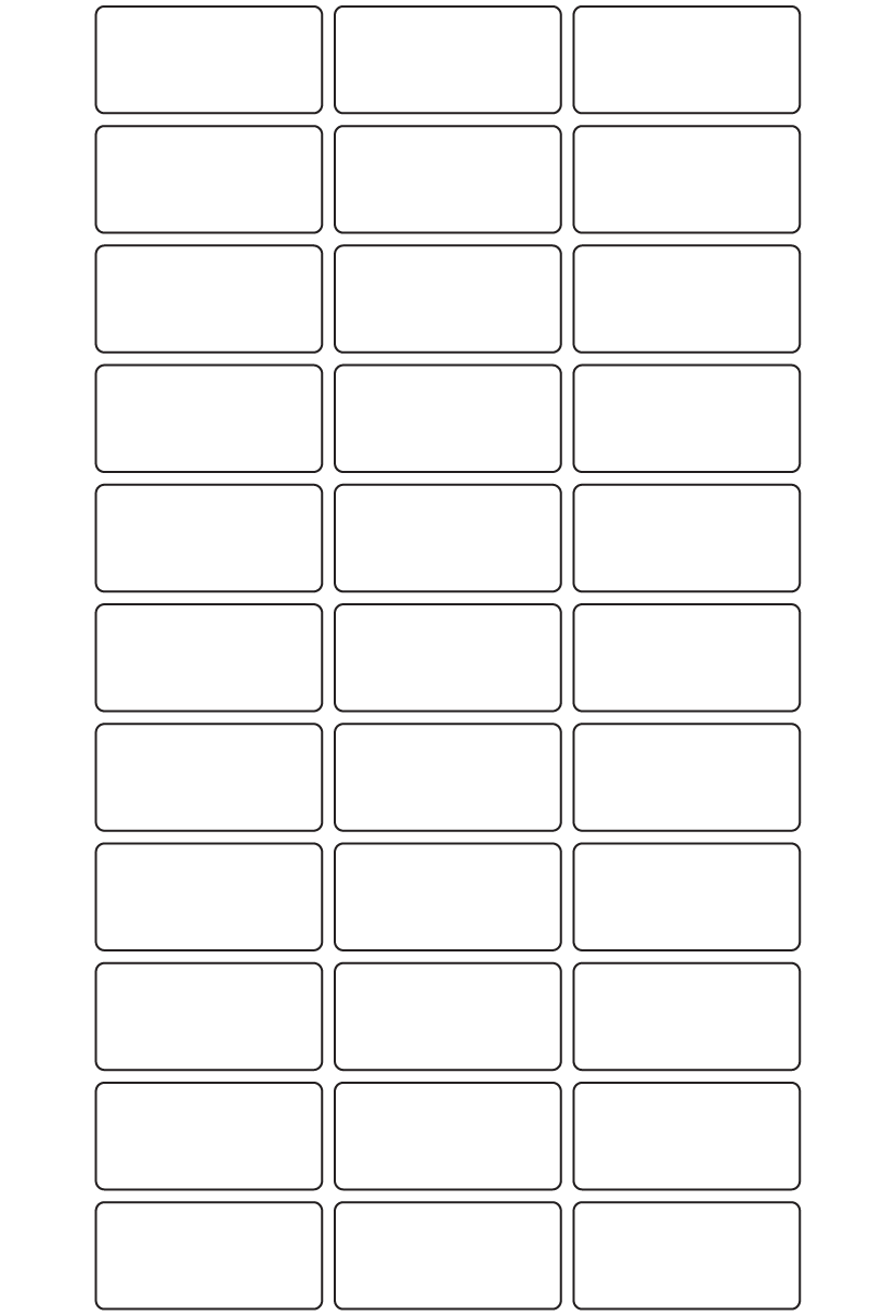 Rectangle Labels 53mm x 25mm - 7500 labels per roll