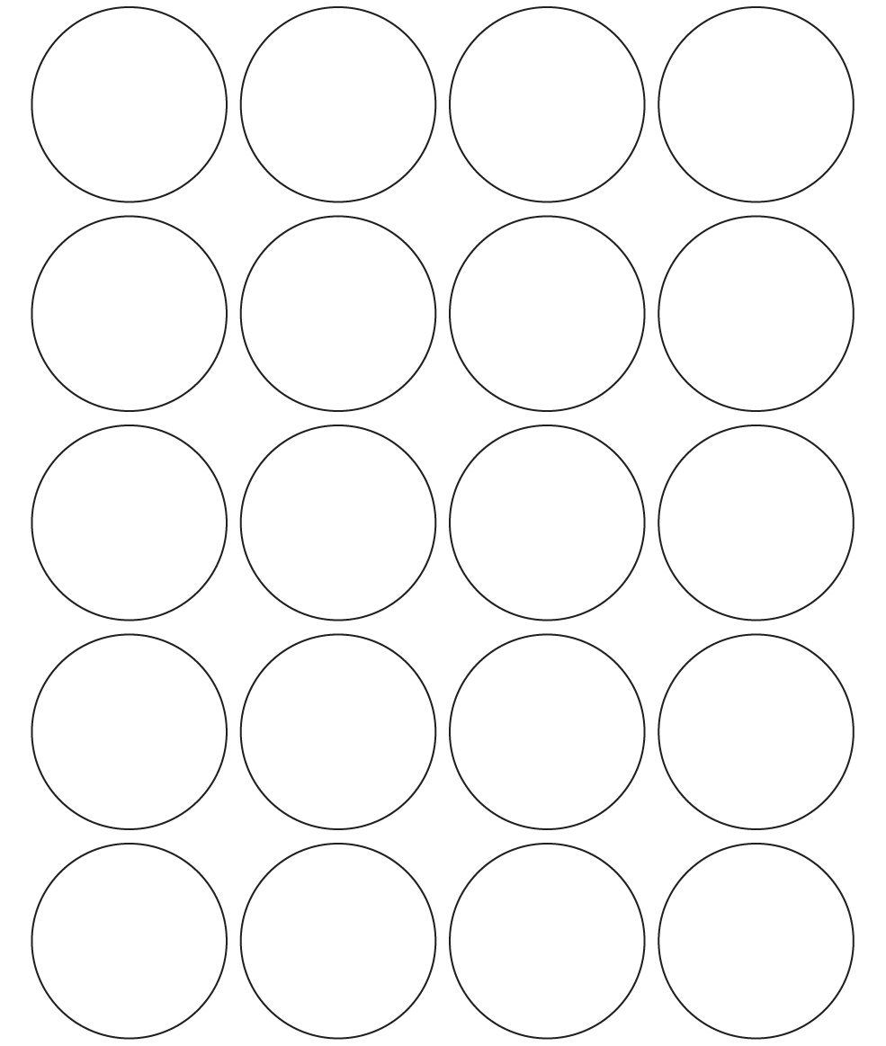 Circle Labels 55mm dia - 4740 labels per roll Circle Labels 55mm dia - 4740 labels per roll