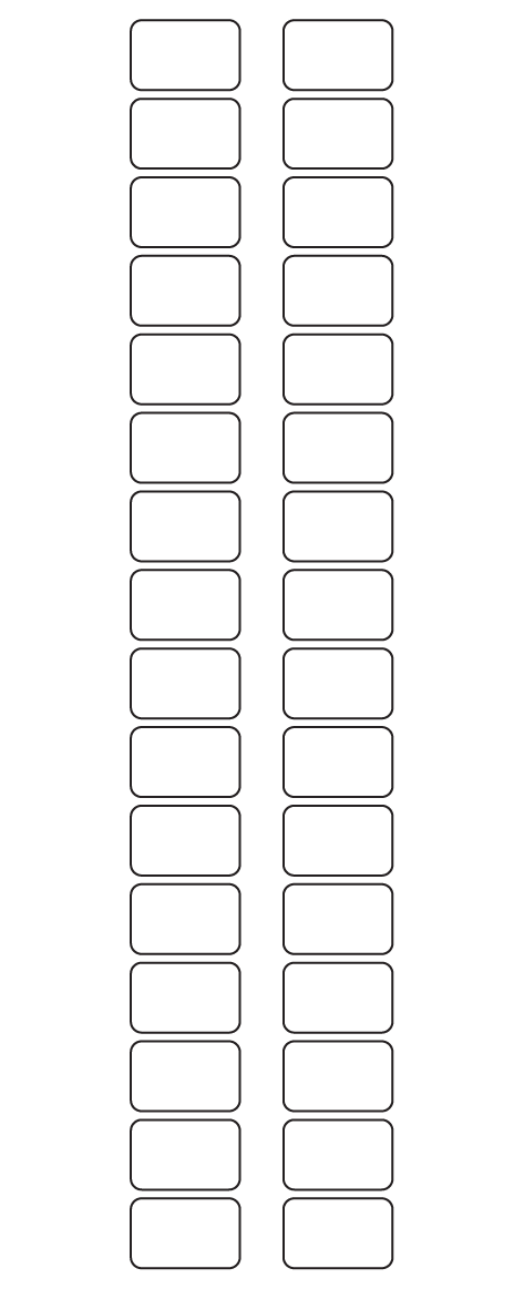 Rectangle Labels 25mm x 16mm - 7590 labels per roll
