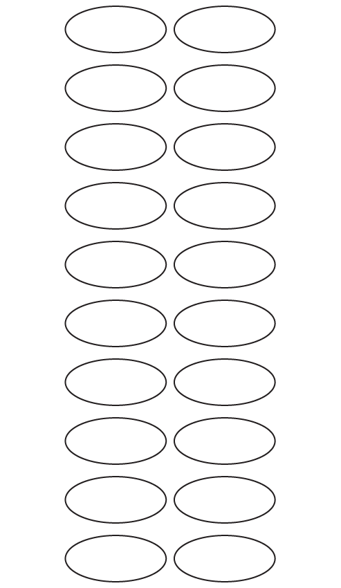 Oval Labels 37mm x 17mm - 6480 labels per roll Oval Labels 37mm x 17mm - 6480 labels per roll