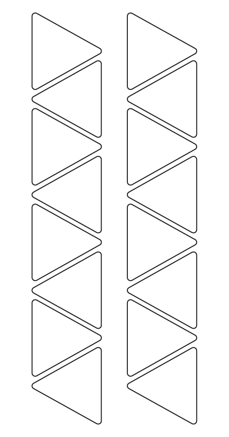 Triangle Labels 36.341mm x 40mm - 4900 labels per roll Triangle Labels 36.341mm x 40mm - 4900 labels per roll