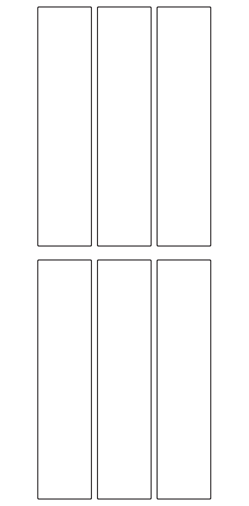 Rectangle Labels 27mm x 120mm - 1650 labels per roll