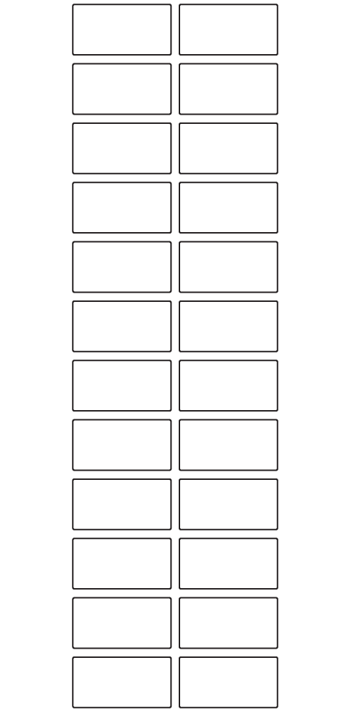 Rectangle Labels 35mm x 18mm - 6610 labels per roll