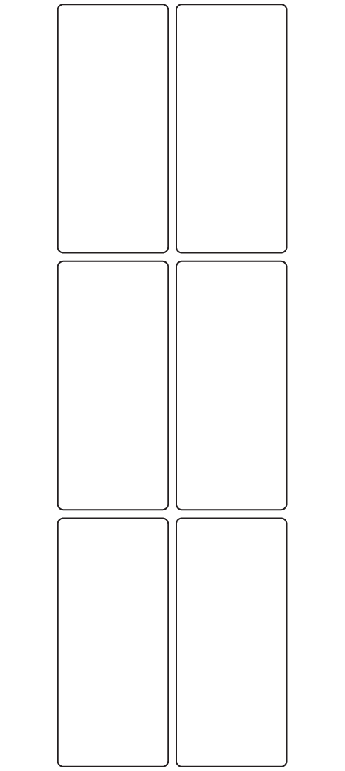Rectangle Labels 40mm x 90mm - 1500 labels per roll