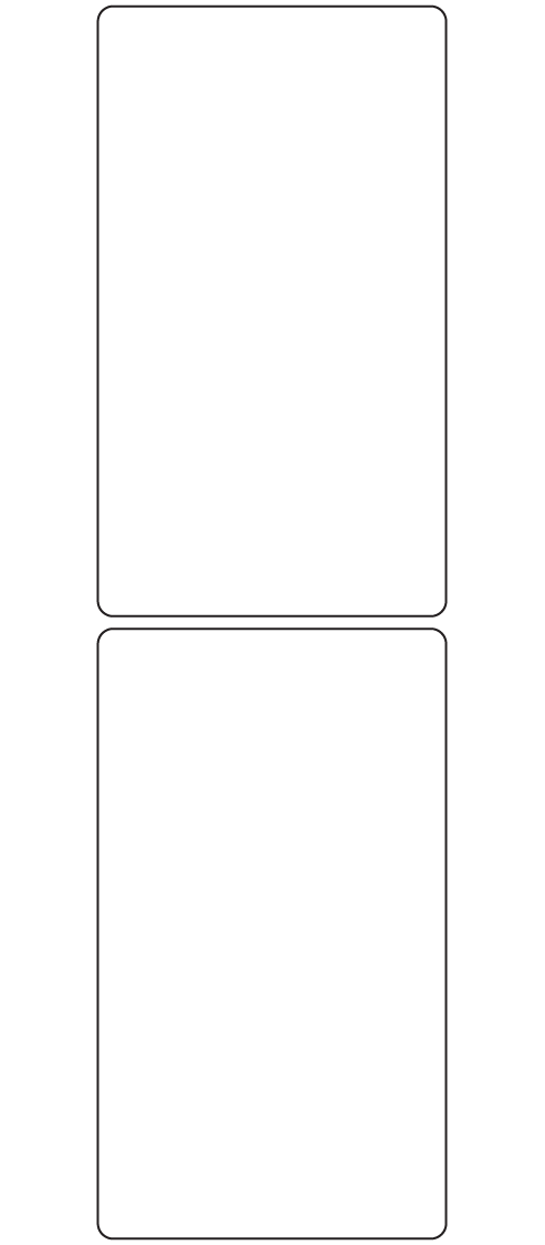 Rectangle Labels 80mm x 140mm - 490 labels per roll