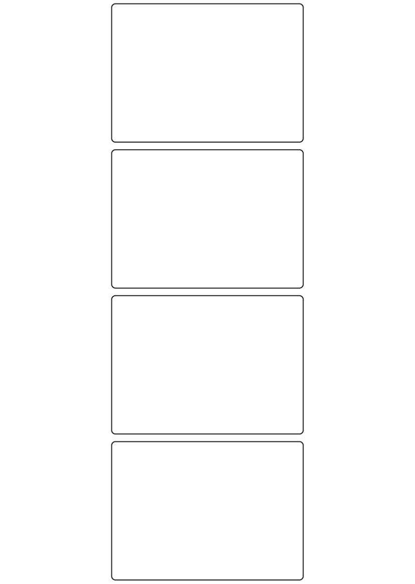 Rectangle Labels 97mm x 70mm - 950 labels per roll