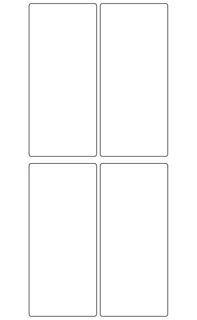 Rectangle Labels 57mm x 129mm - 1040 labels per roll