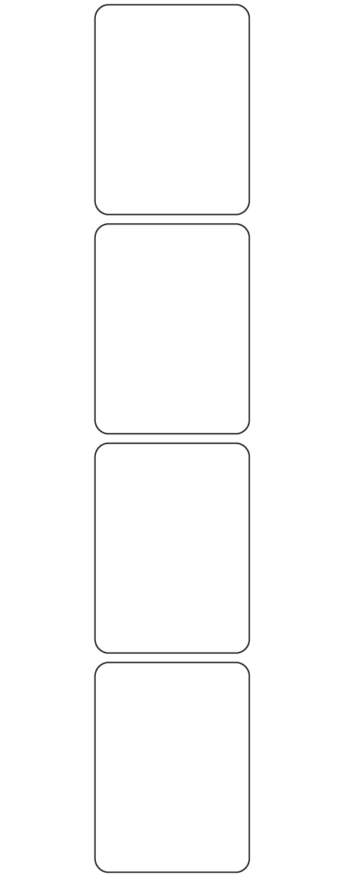 Rectangle Labels 56mm x 76mm - 880 labels per roll