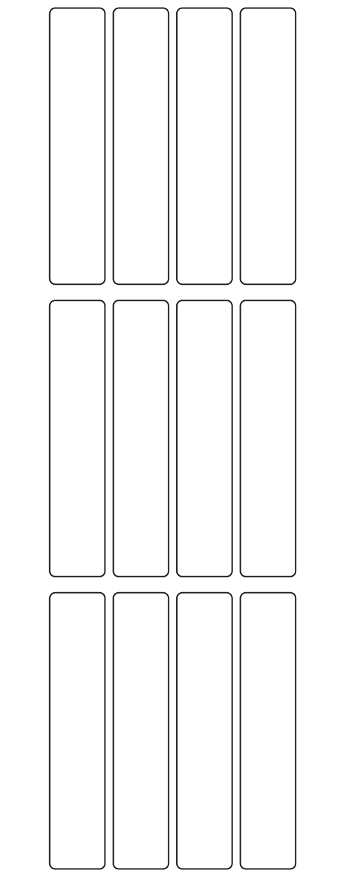 Rectangle Labels 20mm x 100mm - 2650 labels per roll
