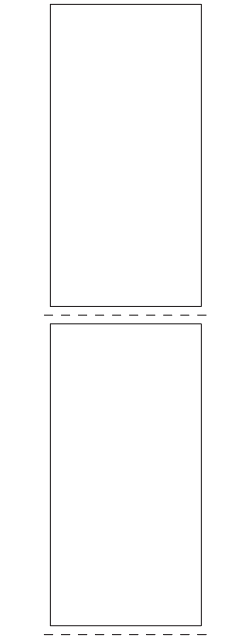 Rectangle Labels 75mm x 150mm - 440 labels per roll