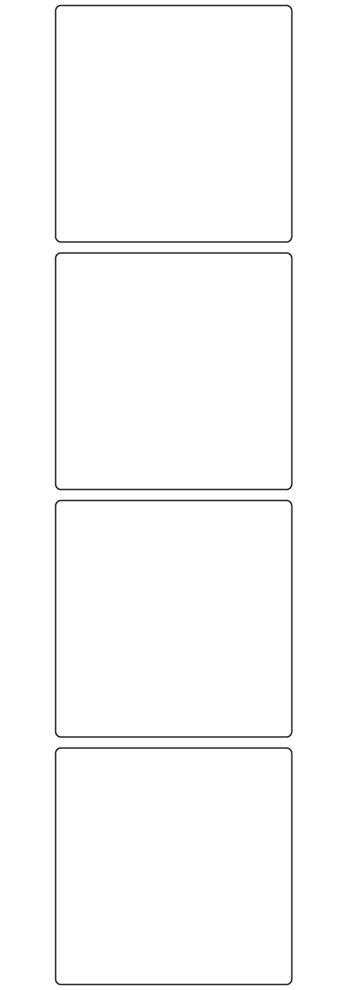 Rectangle Labels 85mm x 85mm - 790 labels per roll
