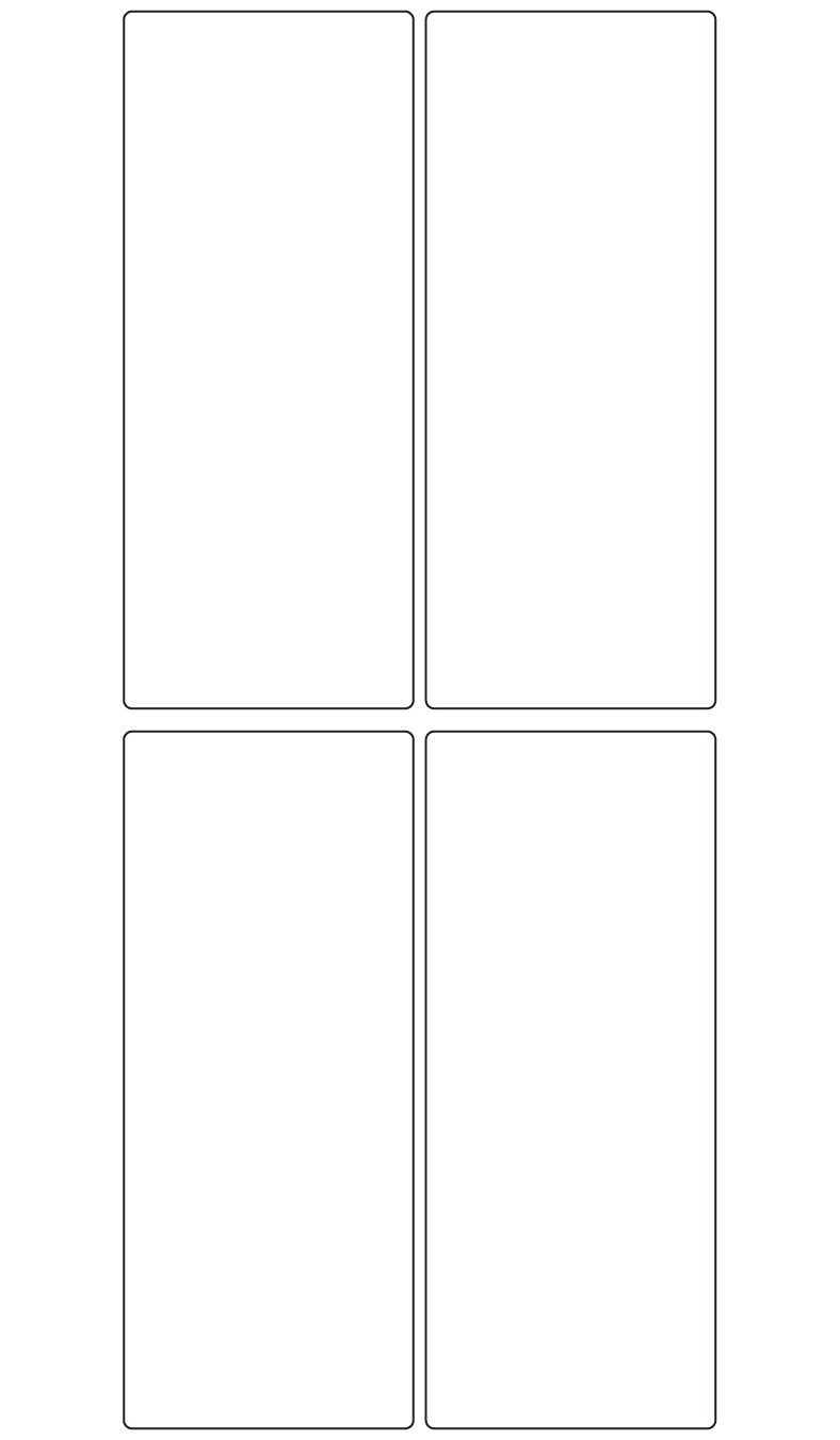 Rectangle Labels 69mm x 166mm - 820 labels per roll