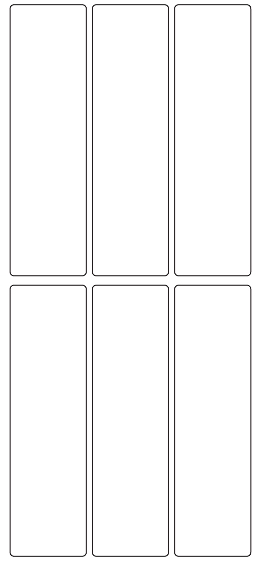 Rectangle Labels 38mm x 135mm - 1500 labels per roll