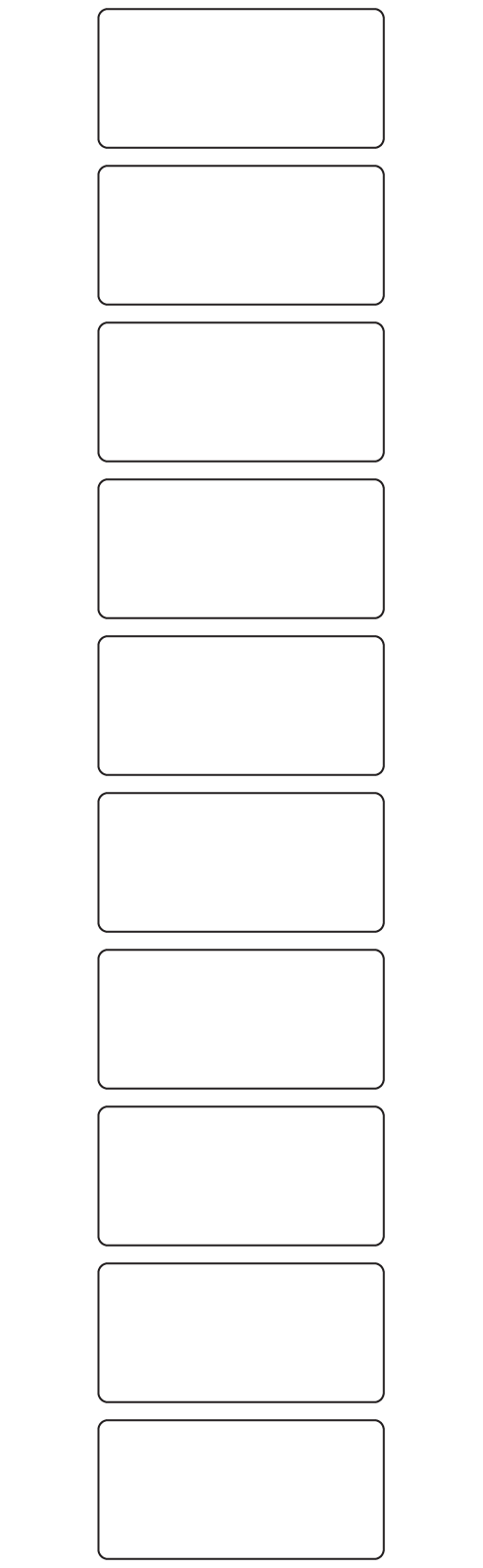 Rectangle Labels 74mm x 36mm - 1720 labels per roll