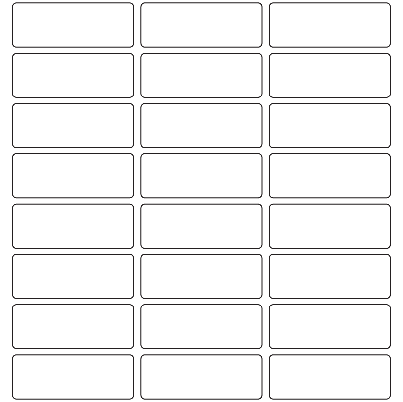 Rectangle Labels 63mm x 23mm - 8020 labels per roll