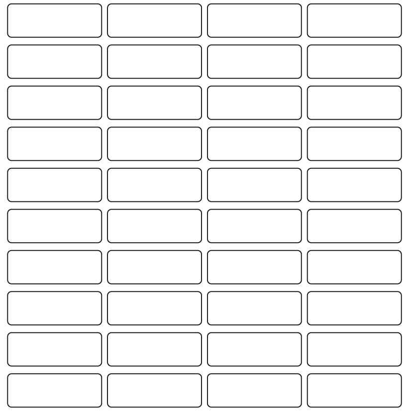 Rectangle Labels 48mm x 17mm - 13360 labels per roll