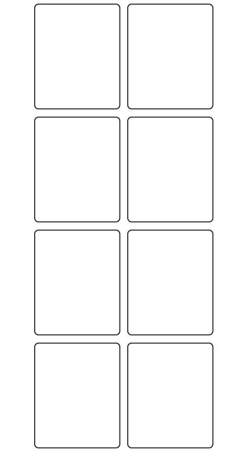 Rectangle Labels 43mm x 53mm - 2450 labels per roll
