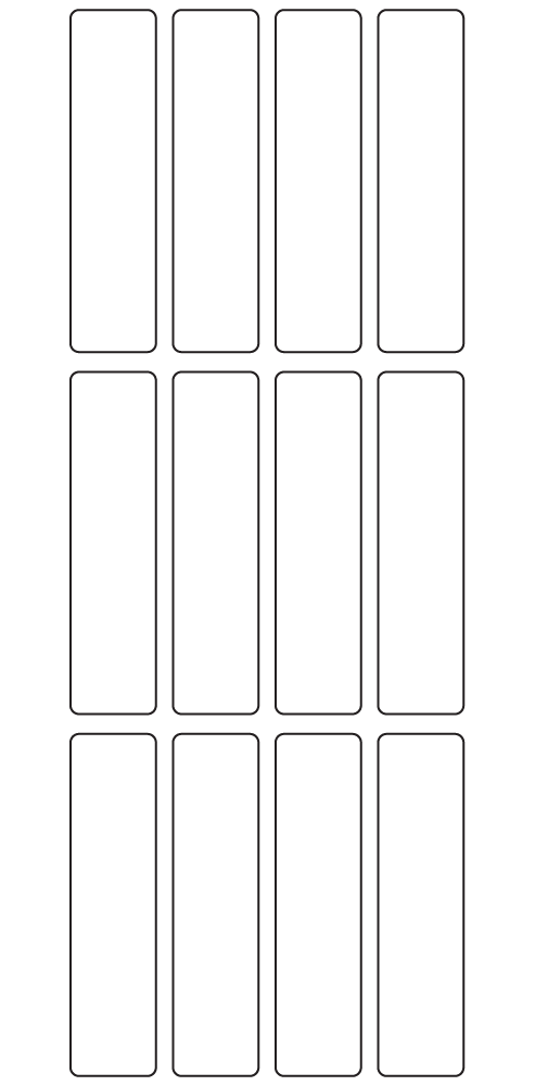 Rectangle Labels 20mm x 80mm - 3310 labels per roll