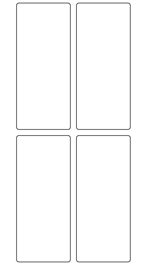 Rectangle Labels 44mm x 103mm - 1300 labels per roll