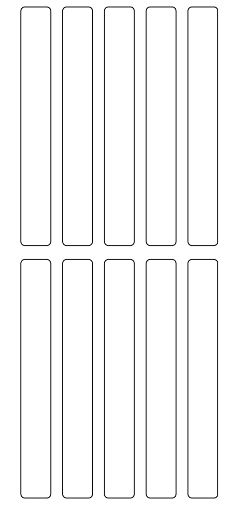 Rectangle Labels 15mm x 120mm - 2760 labels per roll