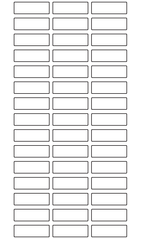 Rectangle Labels 30mm x 10mm - 15500 labels per roll