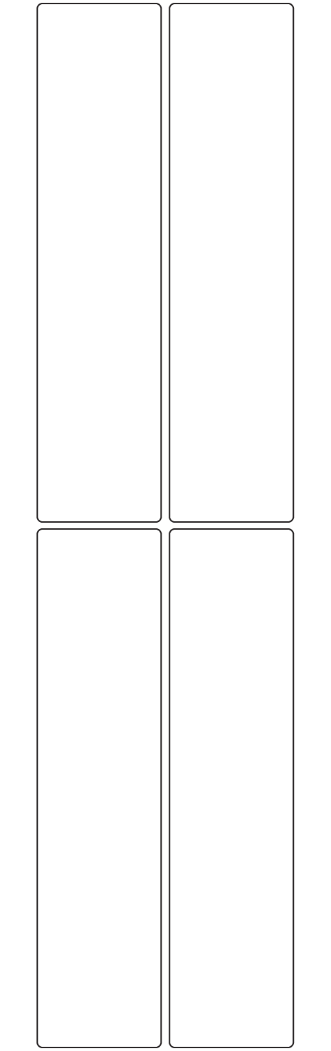 Rectangle Labels 45mm x 188mm - 730 labels per roll