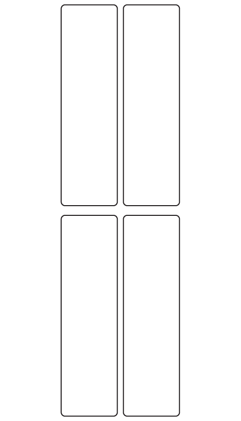 Rectangle Labels 28mm x 100mm - 1340 labels per roll