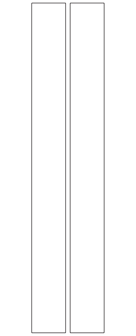 Rectangle Labels 30mm x 290mm - 470 labels per roll