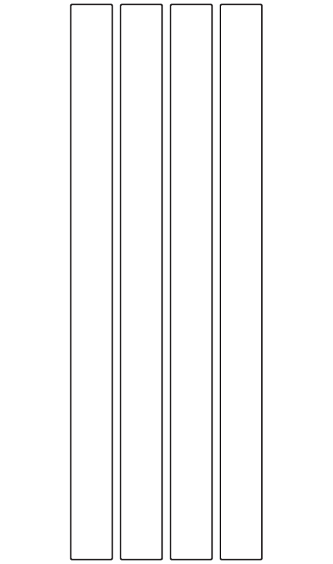 Rectangle Labels 15mm x 200mm - 1380 labels per roll