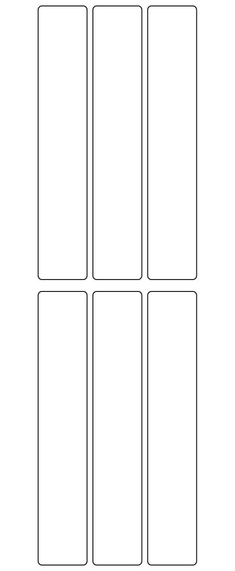 Rectangle Labels 25mm x 140mm - 1440 labels per roll