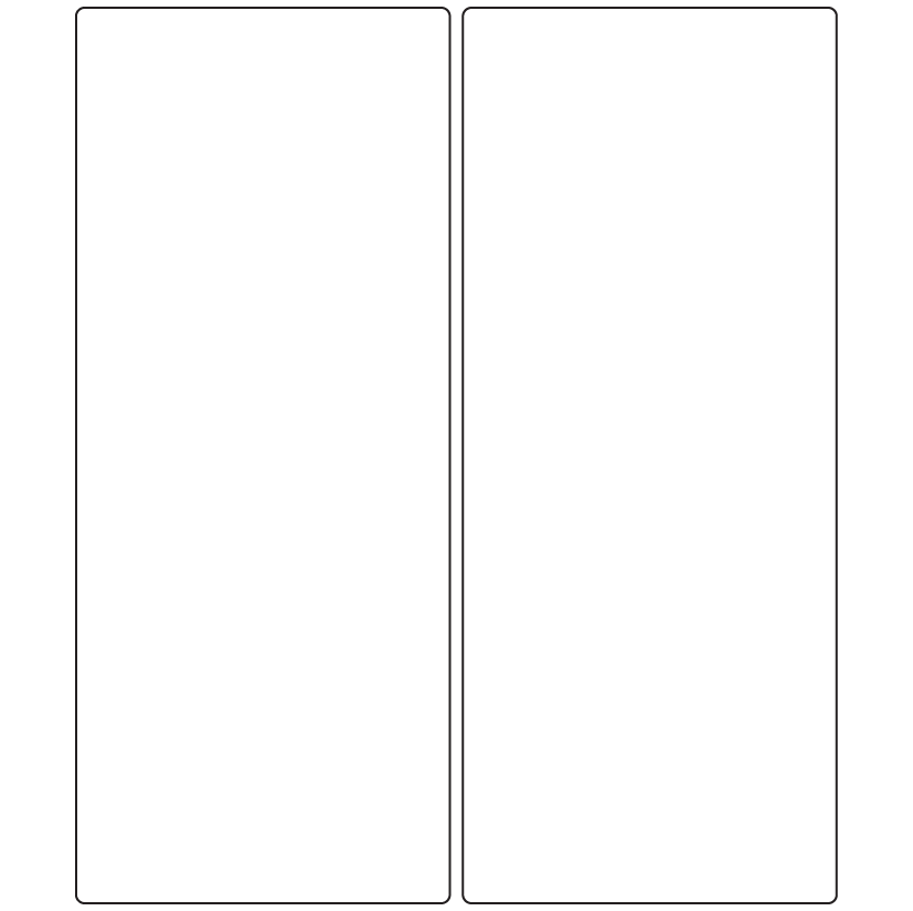 Rectangle Labels 86mm x 206mm - 670 labels per roll