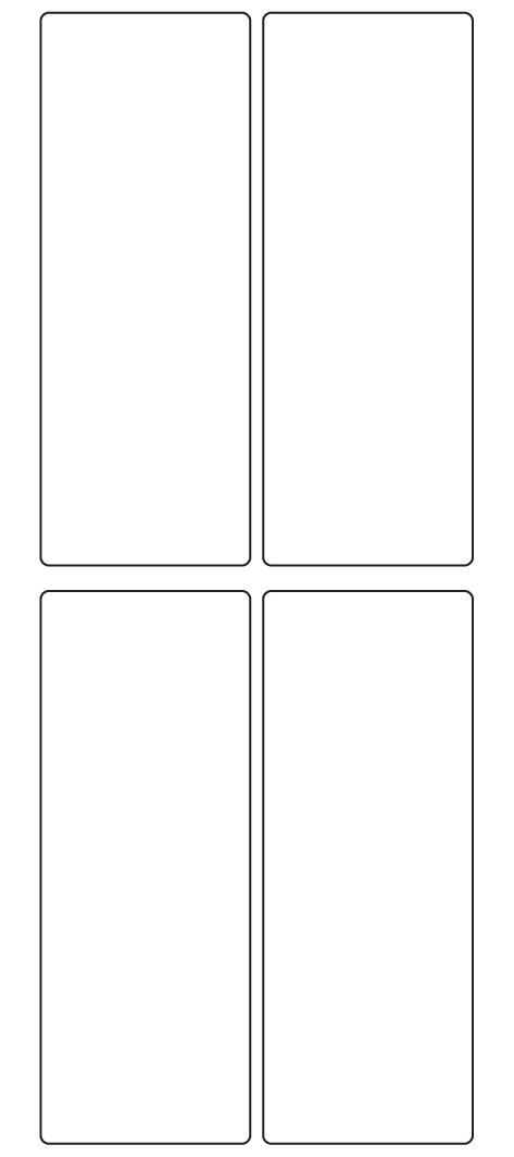 Rectangle Labels 49mm x 129mm - 1040 labels per roll