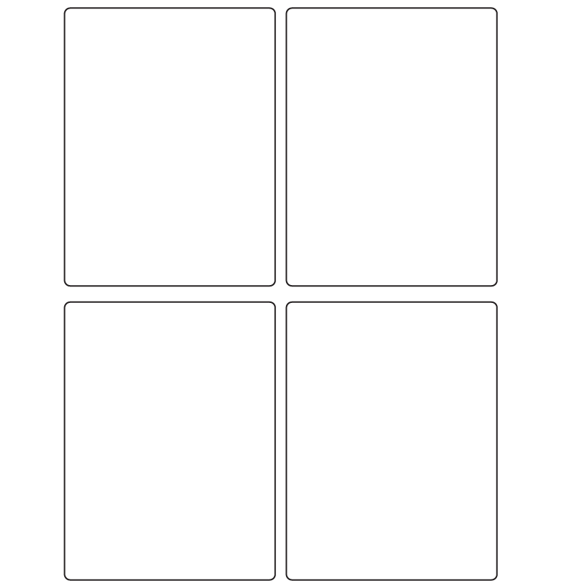 Rectangle Labels 75mm x 99mm - 1340 labels per roll