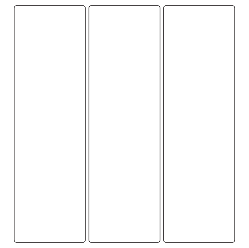 Rectangle Labels 60mm x 200mm - 1000 labels per roll