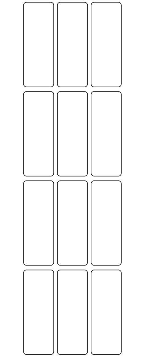 Rectangle Labels 25mm x 70mm - 2840 labels per roll