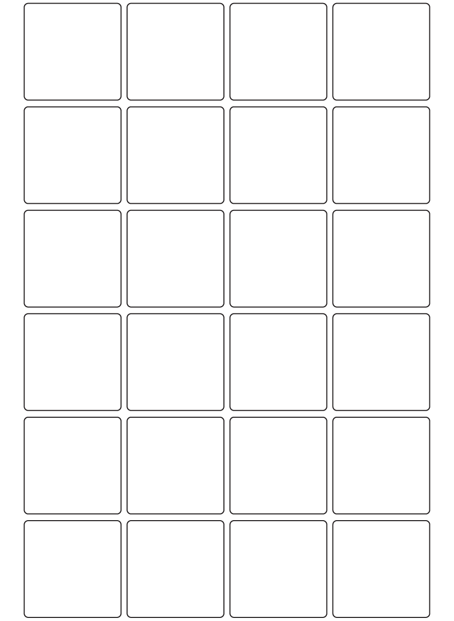 Rectangle Labels 48mm x 48mm - 5450 labels per roll