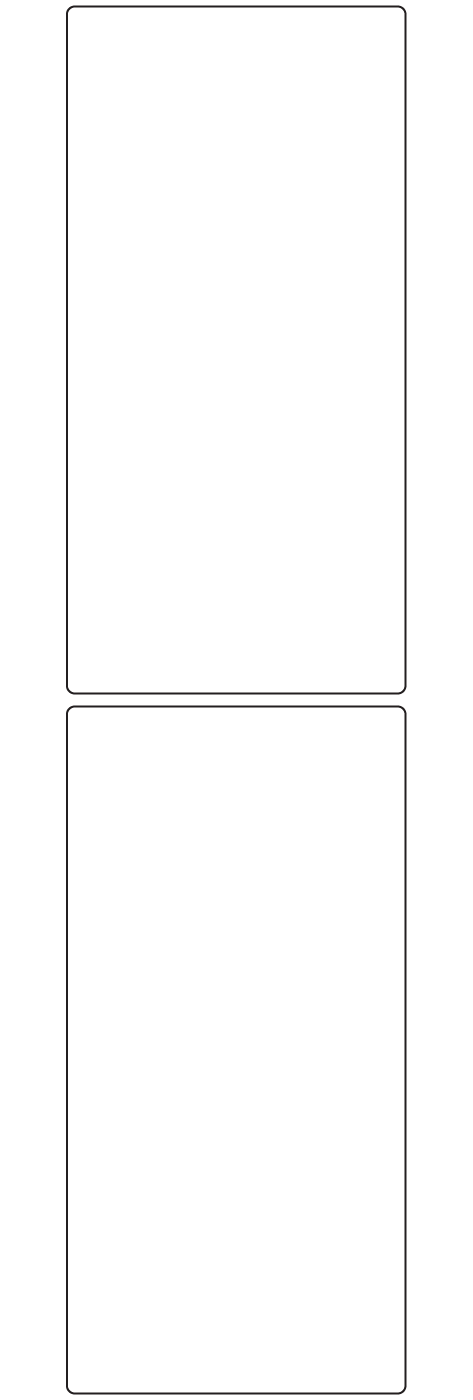 Rectangle Labels 86mm x 174.5mm - 390 labels per roll